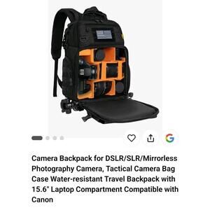 Camera Backpack for DSLR/SLR/Mirrorless Photography Camera, Tactical Camera B...
